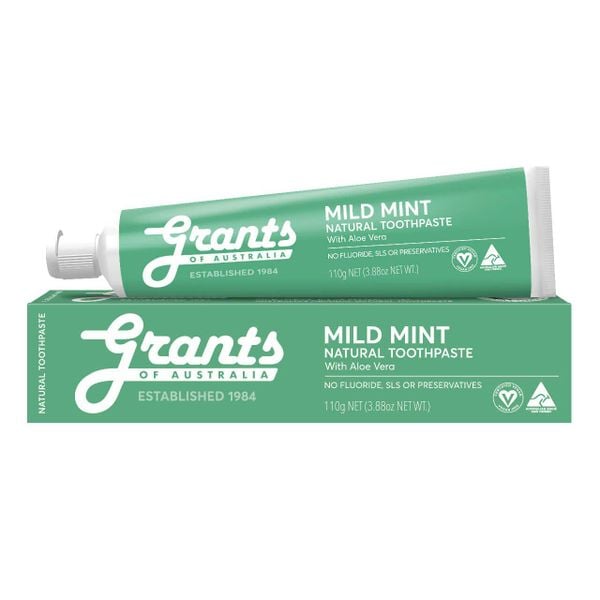 Grants of Australia Kem Đánh Răng Chiết Xuất Lô Hội, Bạc Hà Thơm Miệng 110g