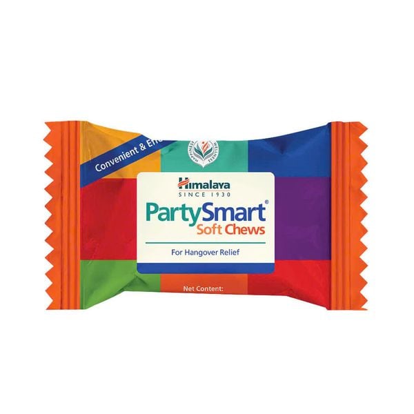 Himalaya Party Smart Soft Chews Viên Nhai Hỗ Trợ Giải Rượu, Giảm Say Hộp 10 Viên