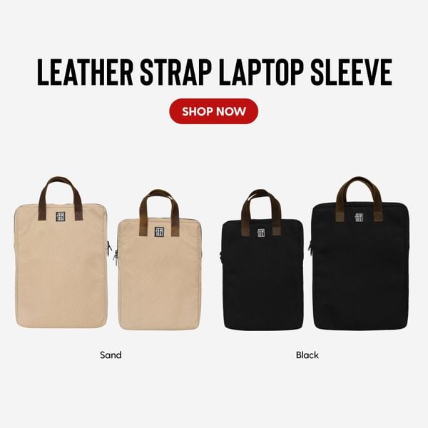 Leather Strap Laptop Sleeve