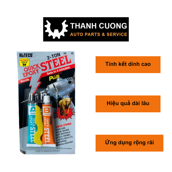  Keo AB Thái, Keo 2 Thành Phần Pha Trộn Đa Năng Siêu Cứng, Siêu Bền...Dán Kết Nối Bề Mặt Kim Loại, Nhựa, 