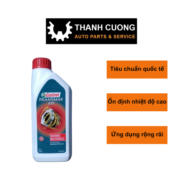  Nhớt Hộp Số Tự Động 4 Cấp CASTROL ATF DEX III, Nhớt Trợ Lực Tay Lái, Nhớt 10 Loại Xịn Bình 1Lít ( Hàng Chính Hãng ) 