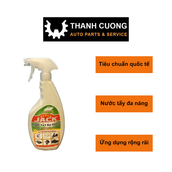  CHAI TẨY ĐA NĂNG, VỆ SINH LÓC, KHOANG MÁY ĐỘNG CƠ XE, BỀ MẶT KIM LOẠI MÁY MÓC...SIÊU MẠNH, SIÊU SẠCH THƯƠNG HIỆU JACK. 