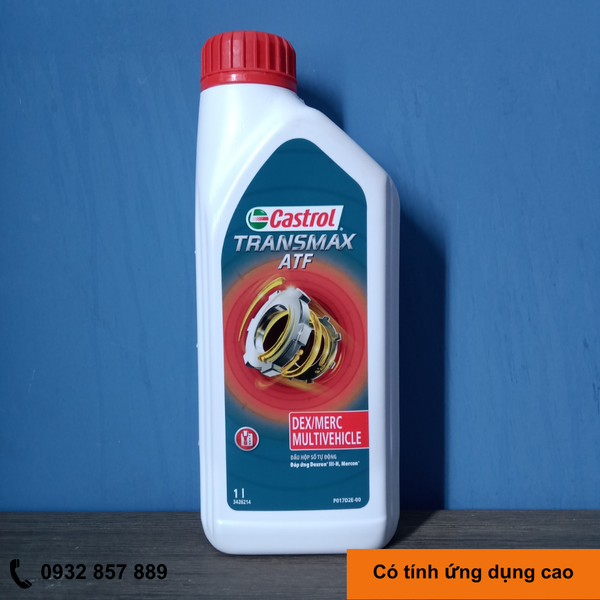  Nhớt Hộp Số Tự Động 4 Cấp CASTROL ATF DEX III, Nhớt Trợ Lực Tay Lái, Nhớt 10 Loại Xịn Bình 1Lít ( Hàng Chính Hãng ) 