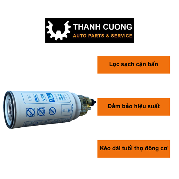  Lọc Dầu Nhiên Liệu, Lọc Dầu Tách Nước Xe Tải Lớn HOWO371, Foton 8-11 Tấn...Hàng Sunfil Loại Xịn ( Mã:  PL420, FS19769) 