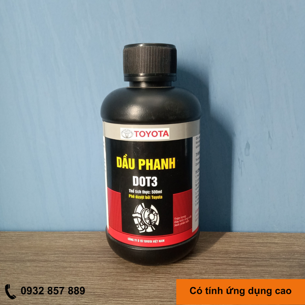  Dầu Phanh, Dầu Thắng Dot 3 TOYOTA Chính Hãng Bình 500ml..Chuyên Dụng Cho Dòng Xe VIOS, INNOVA, FORTUNER, ALTIS, AVANZA.. 