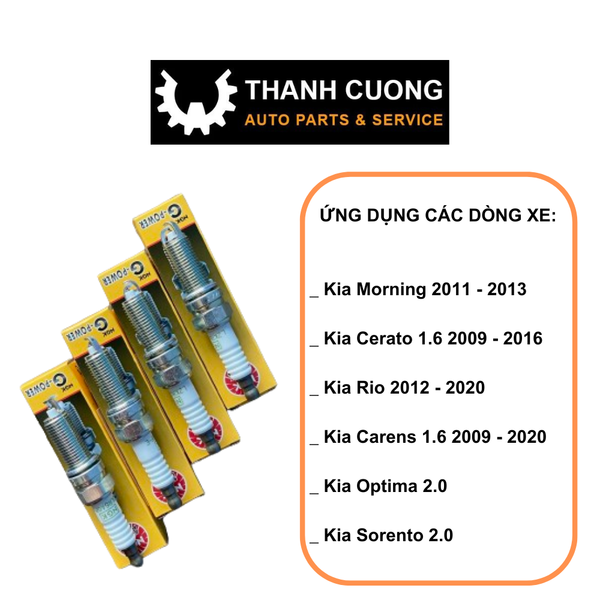  Bugi Đánh Lửa Xe KIA Morning, Rio, K3, Cerato, Soluto, Carens..Loại Xịn NGK Chân Bạch Kim Platinium (MÃ: LZKR6AGP-E ) 