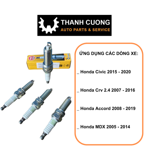  Bugi Đánh Lửa Xe HONDA Civic, HRV, CRV, Accord..Loại Xịn NGK Chân Bạch Kim Platinium (MÃ: LZKR6AGP-E ) 