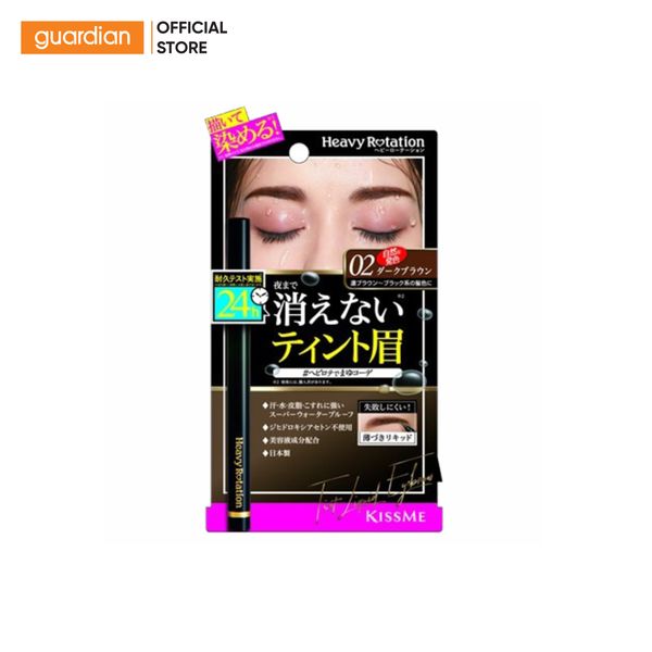 Bút Nước Kẻ Mày Lâu Trôi Kissme Heavy Rotation Tint Liquid Eyebrow Nâu Đen 0,4Ml