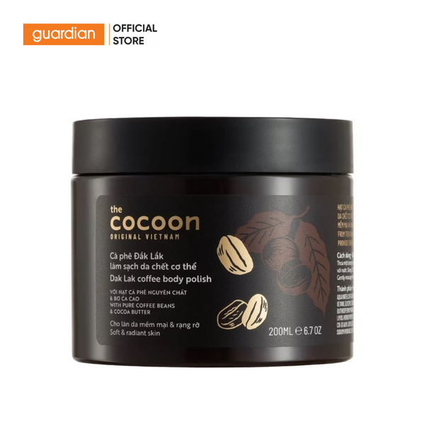 Cà Phê Đắk Lắk Làm Sạch Da Chết Cơ Thể Cocoon Dak Lak Coffee Body Polish 200Ml