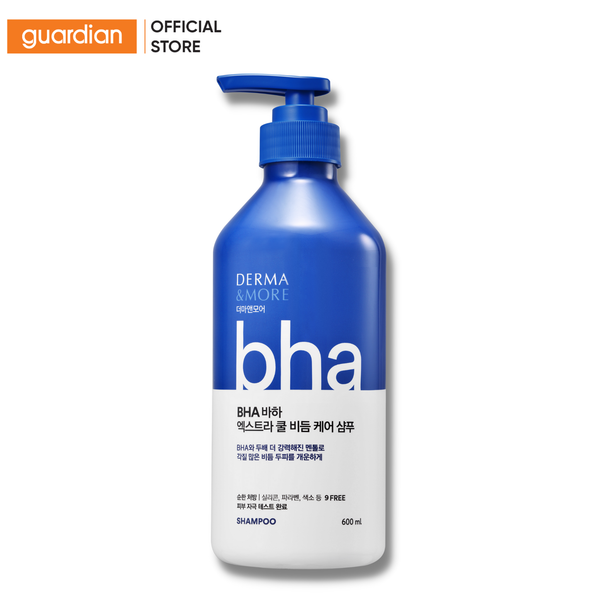 Dầu Gội Giảm Gàu, Giảm Ngứa Do Gàu Derma & More Bha Extra Cool 600ml