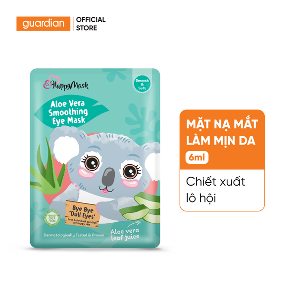 Mặt Nạ Mắt Làm Dịu Da Happy Mask Aloe Vera Smoothing Eye Mask Chiết Xuất Nha Đam 6Ml