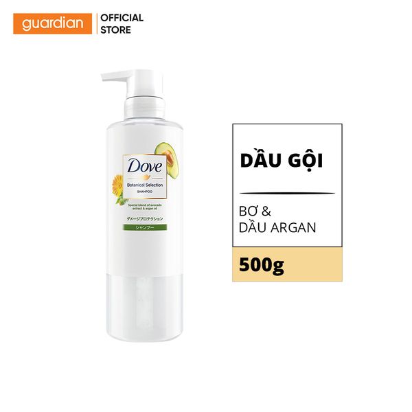 Dầu Gội Giúp Phục Hồi Tóc Hư Tổn Dove Chiết Xuất Bơ & Dầu Argan 500gr