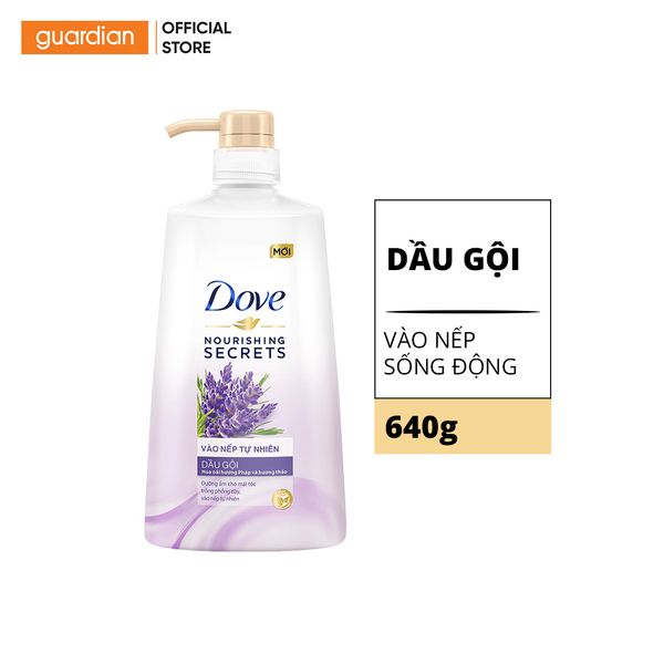 Dầu Gội Giúp Tóc Vào Nếp Tự Nhiên Dove Nourishing Secrets 640gr