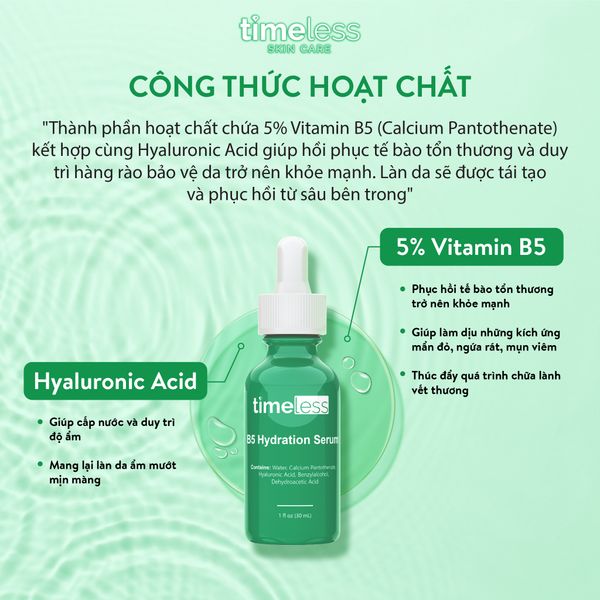 Tinh chất Timeless Skin Care Làm Dịu & Phục Hồi Da Vitamin B5 + Hyalur  Guardian Việt Nam