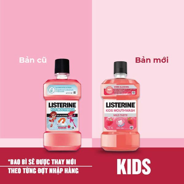  Nước Súc Miệng Cho Trẻ Em Listerine Kids Non-Alco Berry 250Ml 