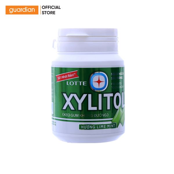 KẹO Gum Không ĐườNg Hương Lime Mint Xylitol Lotte 58Gr