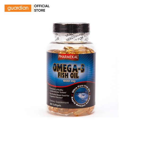 Viên Uống Dầu Cá Hỗ Trợ Sức Khỏe Cho Tim Mạch Pharmekal Omega 3 Fish Oil 1000mg 100 Viên