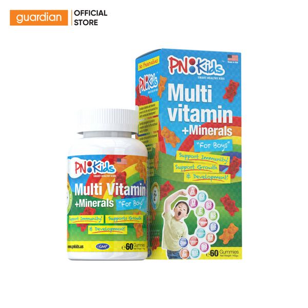 Kẹo Bổ Sung Vitamin Cho Bé Trai PNKids Multi Vitamin For Boys 60 Viên