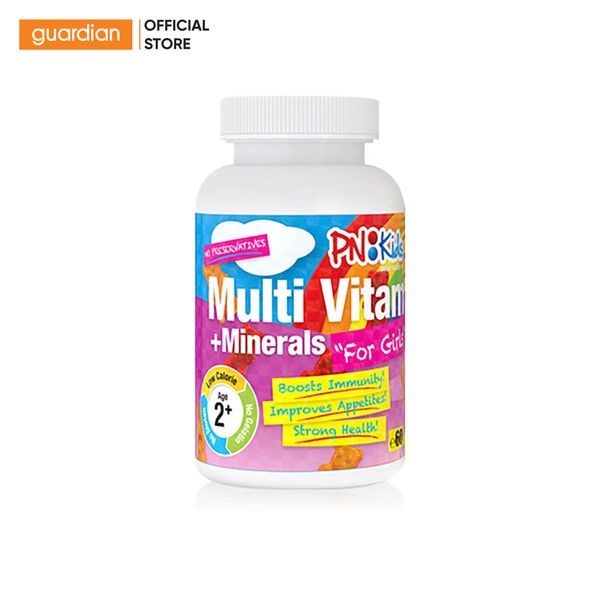 Kẹo Bổ Sung Vitamin Cho Bé Gái PNKids Multi Vitamin For Girls 60 Viên