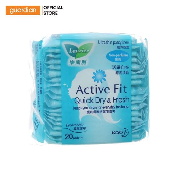 Băng Vệ Sinh Laurier Hàng Ngày Không Hương Active Fit 20 Miếng
