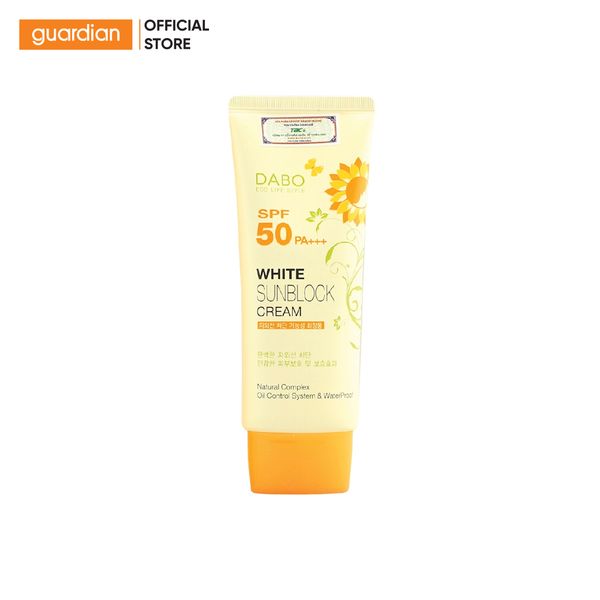 Kem Chống Nắng Giúp Hỗ Trợ Sáng Da Dabo White Sunblock Cream Spf50 Pa++ 70Ml