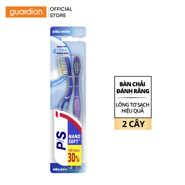 Bộ 2 Bàn Chải Đánh Răng P/S Lông Tơ Mềm Mại