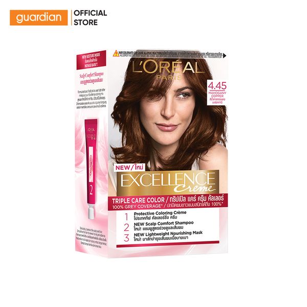 Kem Nhuộm Tóc Phủ Bạc L'Oreal Paris Excellence Creme 4.45 Nâu Đồng Ánh Đỏ 172ml