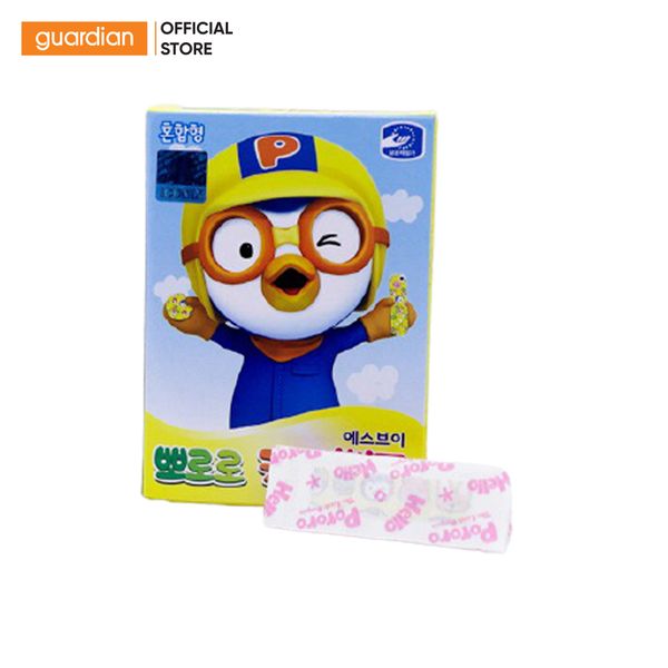 Băng Keo Cá Nhân In Hình Pororo Kids Band Pororo 4 Size 20 Miếng/Hộp