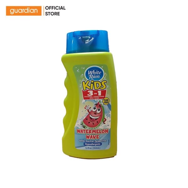 Dầu Tắm Gội Kids 3 In 1 Watermelon Wave White Rain 354Ml