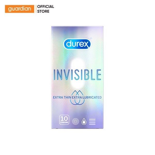 Bao Cao Su Durex Invisible Extra Thin Extra Lubricated Hộp 10 Cái