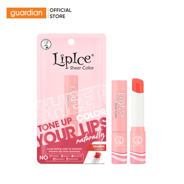 Son Dưỡng Có Màu Lipice Sheer Color Orange Cam 2,4Gr