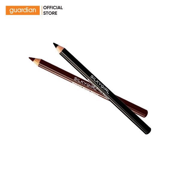 Chì Kẻ Mày Silkygirl Natural Brow Pencil 01 Soft Black Màu Đen 1,14Gr