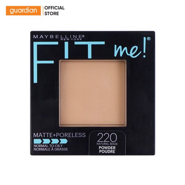 Phấn Mịn Lì Tự Nhiên Maybelline Fit Me Matte + Poreless Tông 220 Natural Beige Cho Da Thường 8,5Gr