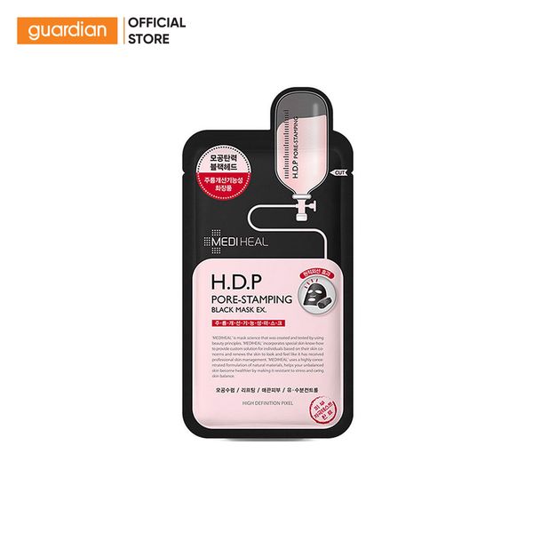 Mặt Nạ Than Hoạt Tính Giúp Loại Bỏ Bã Nhờn Và Làm Mịn Da H.D.P Pore-Stamping Black Mask Ex Mediheal 25Ml