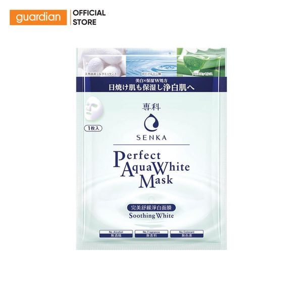 Mặt Nạ Giúp Dưỡng Sáng Dịu Mát Da Senka Perfect Aqua White Mask Soothing White 25Ml