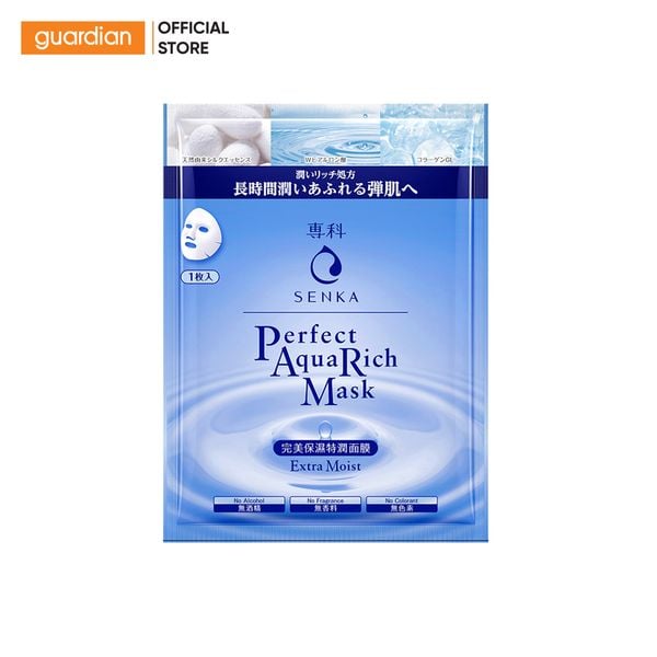 Mặt Nạ Cấp Ẩm Senka Perfect Aqua Rich Extra Moist Mask 25Ml