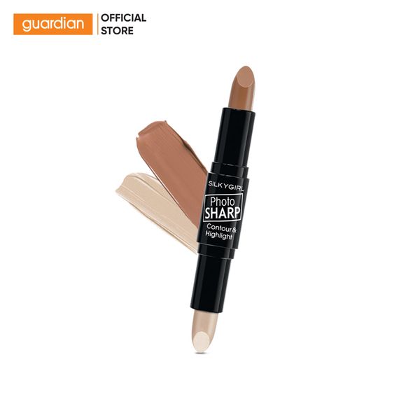 Tạo Khối Hai Đầu Silkygirl Photosharp Contour & Highlighter Natural Medium 8Gr