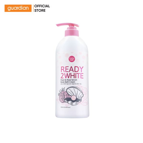 Kem Tắm Cathy Doll Pearl & Rose Serum Body Bath Cream 500Ml Ready 2 White