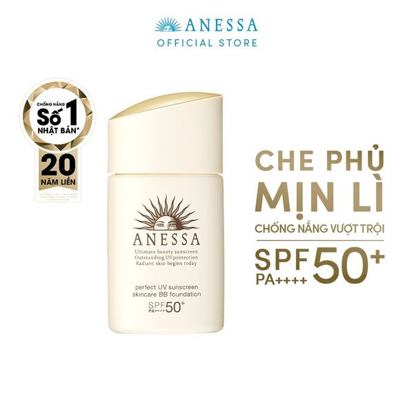 Kem Chống Nắng Trang Điểm Anessa Perfect Uv Suncreen Skincare Bb Foundation Spf50+ Pa++++ 25Ml