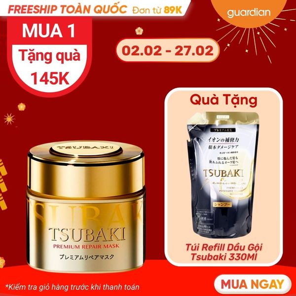 Mặt Nạ Tóc Giúp Phục Hồi, Giảm Xơ Rối, Giúp Giảm Rụng Tóc Tsubaki Premium Repair Mask 180Gr