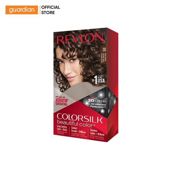 Thuốc Nhuộm Tóc Revlon Colorsilk 3D 30 Dark Brown Màu Nâu Sẫm 120ml