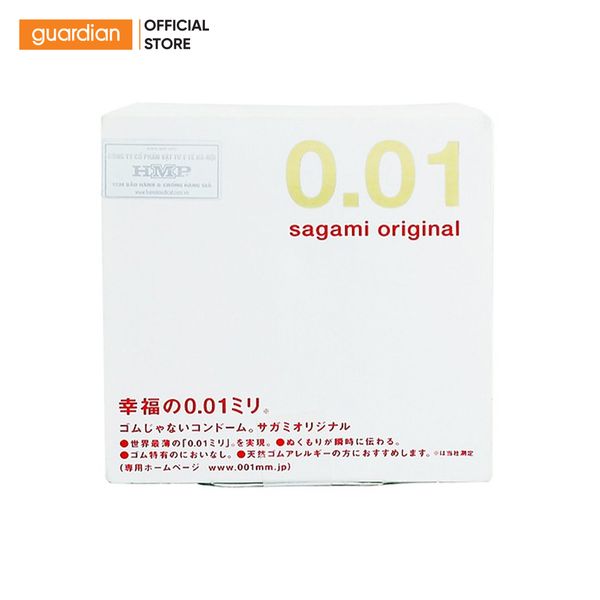 Bao Cao Su Original 0,01 Siêu Mỏng Siêu Dai Sagami 1 Cái