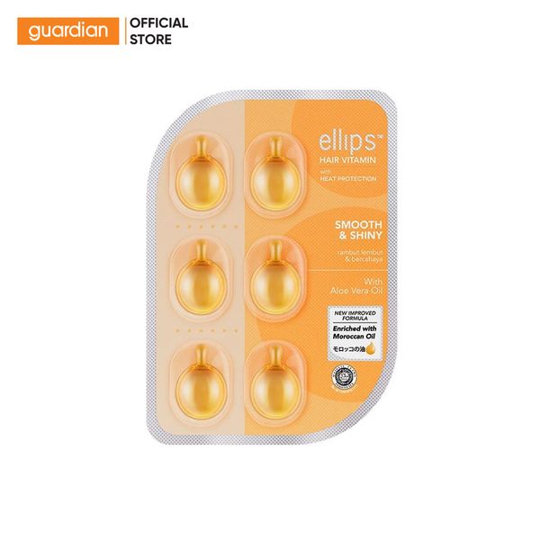 Serum Dưỡng Tóc Mềm Mượt & Óng Ả Ellips Hair Vitamin Smooth & Shiny 6 Viên