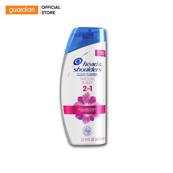 Dầu Gội & Xả Suôn Mượt óng Ả Head & Shoulders 2In1 Smooth & Silky 650ml