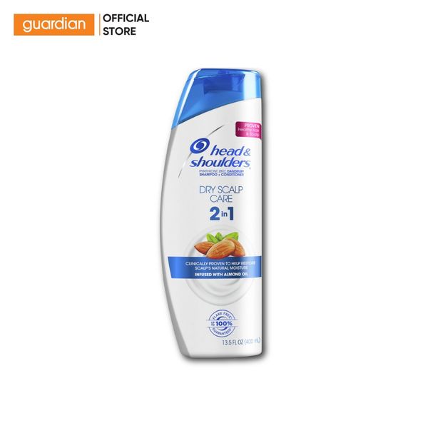 Dầu Gội & Xả 2 In 1 Dành Cho Tóc Khô Head & Shoulders Dry Scalp Care Chiết Xuất Hạnh Nhân 400ml