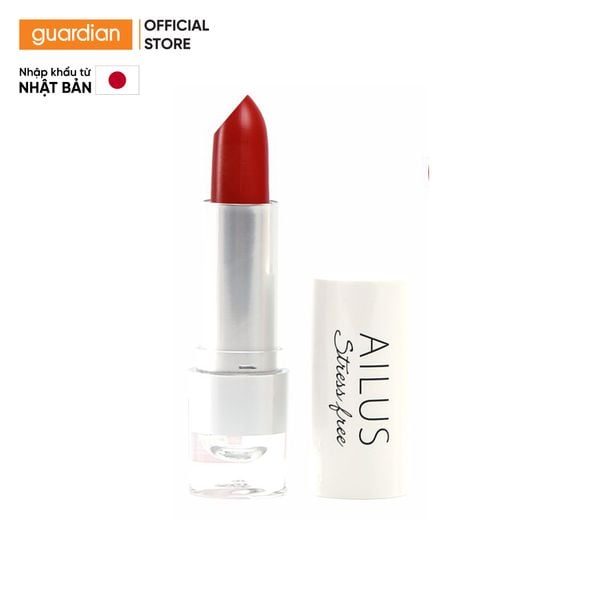 Son Lì Naris Ailus Stress Free Lipstick #01 Be Strong Đỏ Thuần 4Gr