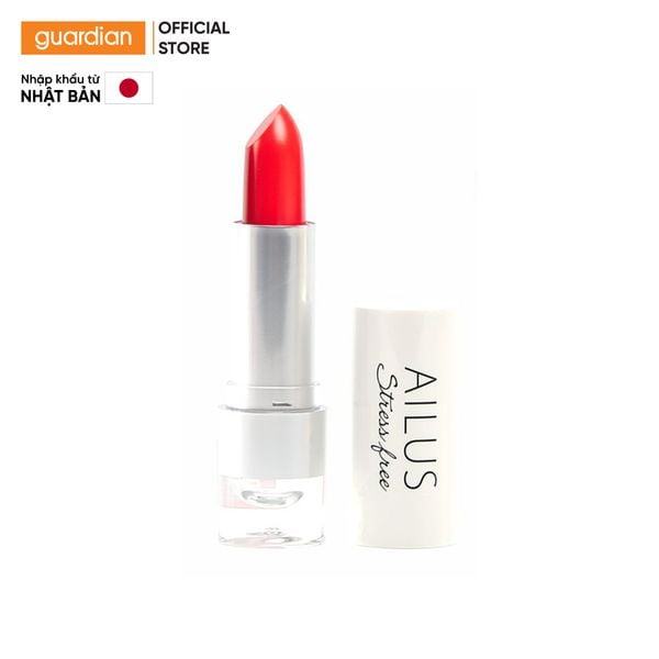 Son Lì Naris Ailus Stress Free Lipstick #02 Be Confident Đỏ Cam 4Gr