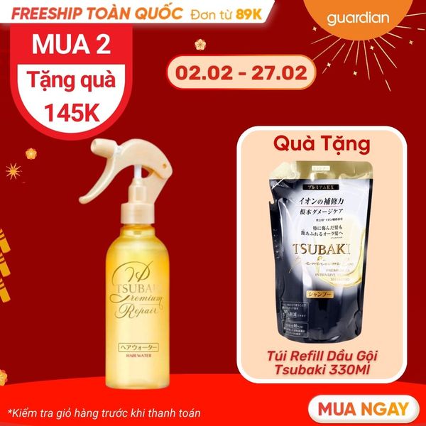 Xịt Dưỡng Tóc Giúp Phục Hồi Hư Tổn, Giảm Rụng Róc Tsubaki Premium Repair Hair Water 220ml