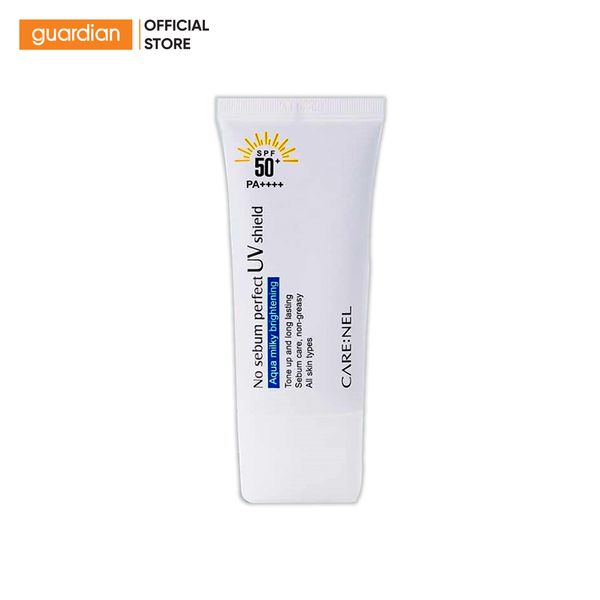 Kem Chống Nắng Nâng Tone Da Care:Nel No Sebum Perfect Uv Shield Spf50 Pa++++ 50Ml