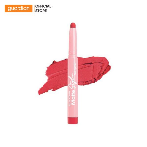 Son Bút Chì Silkygirl Matte Styler Slim Lipcolor #02 Boho Cam Đất 1,4Gr